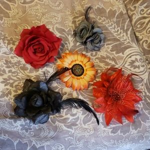 Pinup hair flowers bundle